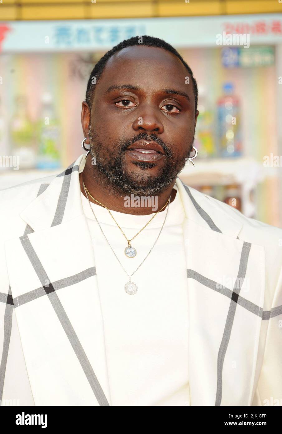 LOS ANGELES, CA - AUGUST 01: Brian Tyree Henry                                                                                                                ```````````````````````````````````` attends the Los Angeles premiere of Sony Pictures' 'Bullet Train' at Regency Village Theatre on August 01, 2022 in Los Angeles, California Credit: Jeffrey Mayer/JTMPhotos / MediaPunch Stock Photo